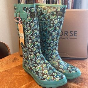 NIB Story Horse by Ulster Weavers | Turquoise Your Own Way Story Horse Rain Boot